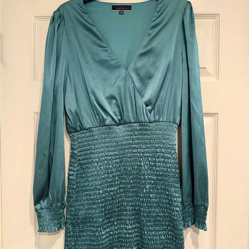 Green “blue blush” dress size large